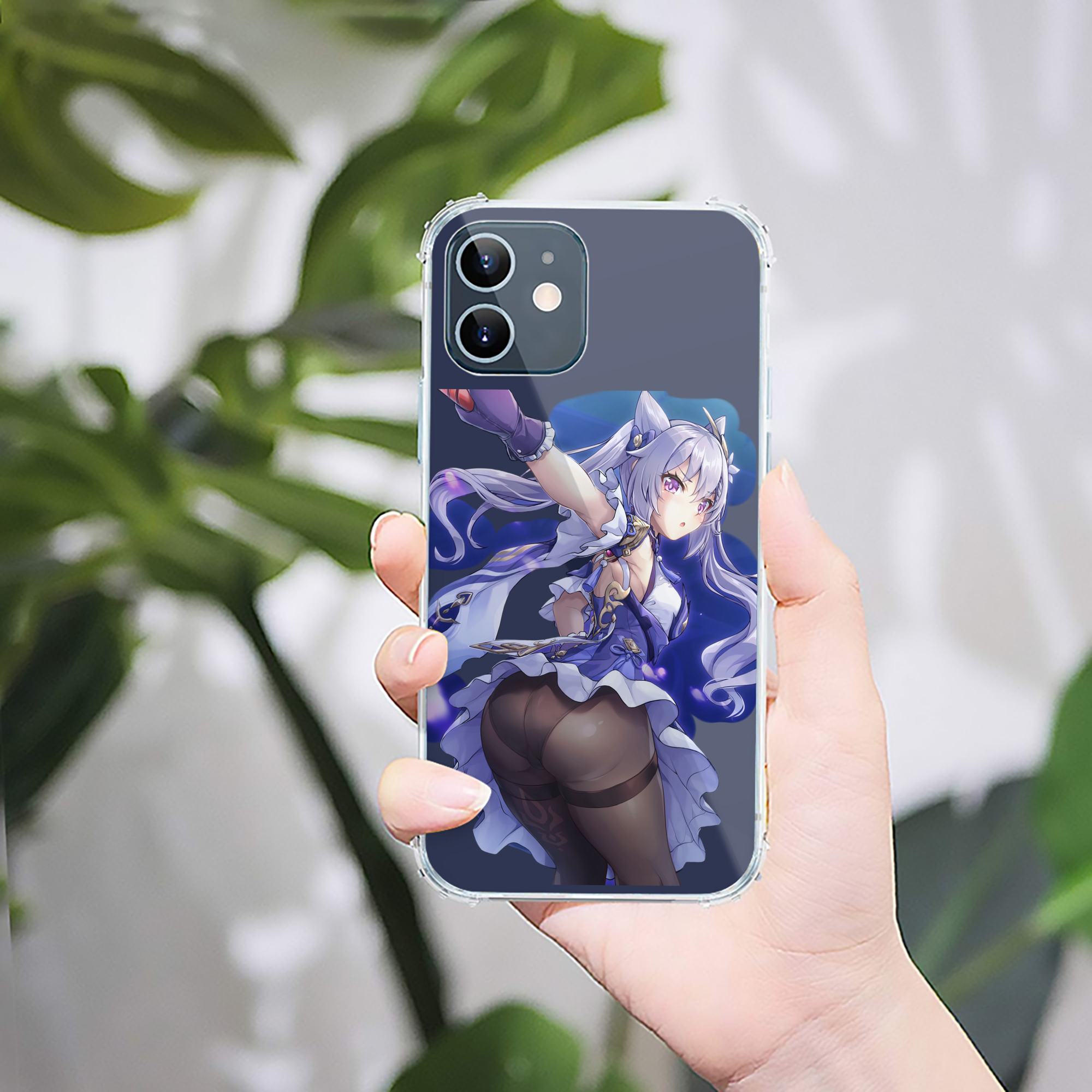 げんし神 刻晴 こくせい genshin Kokusei 【iPhone 12シリーズ対応】透明スマホケース（クリアソフトケース）